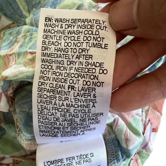 Roxy  Shallow Love Crop Top Blouse Womens Sz. Medium Tropical Resortwear Beach - Picture 9 of 12